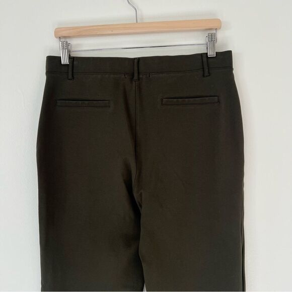 Quince Olive Green Ultra Stretch Ponte Bootcut Pull On Pants Size Large Petite - Picture 8 of 10